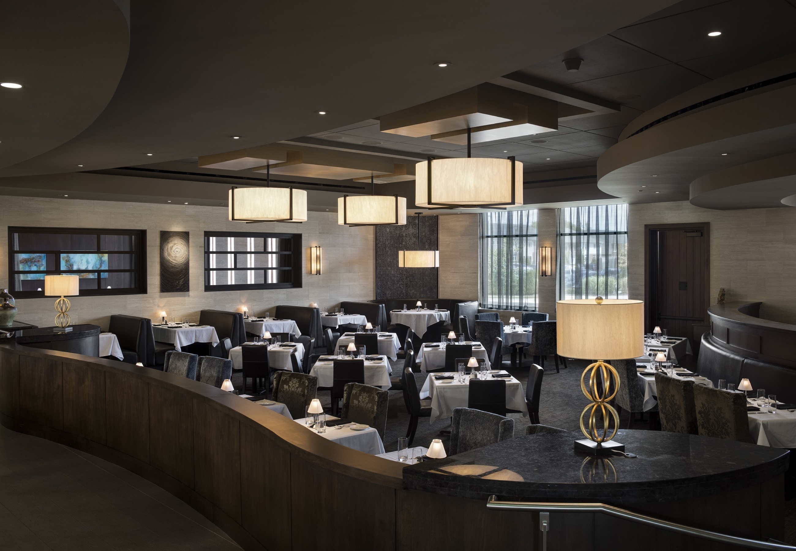 Finished dining room at Eddie V’s